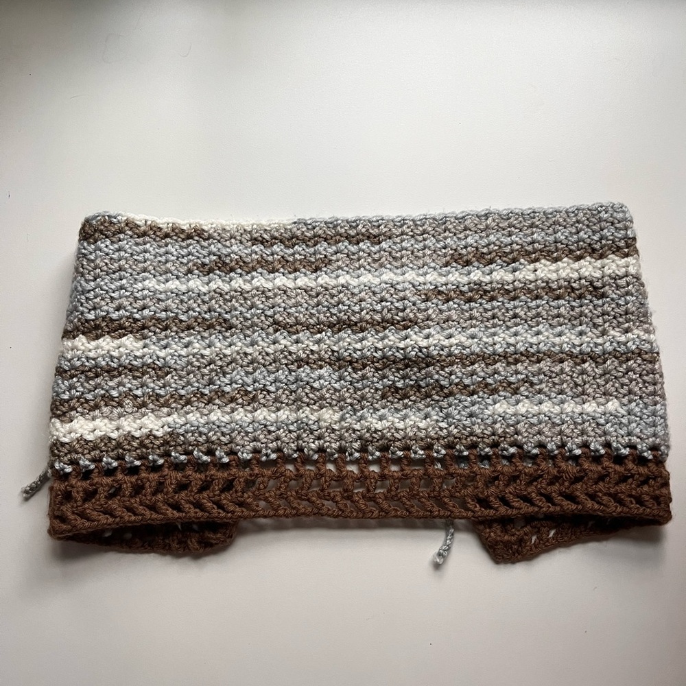 Handmade Crochet Cropped Tube Top With Lace Up Back
